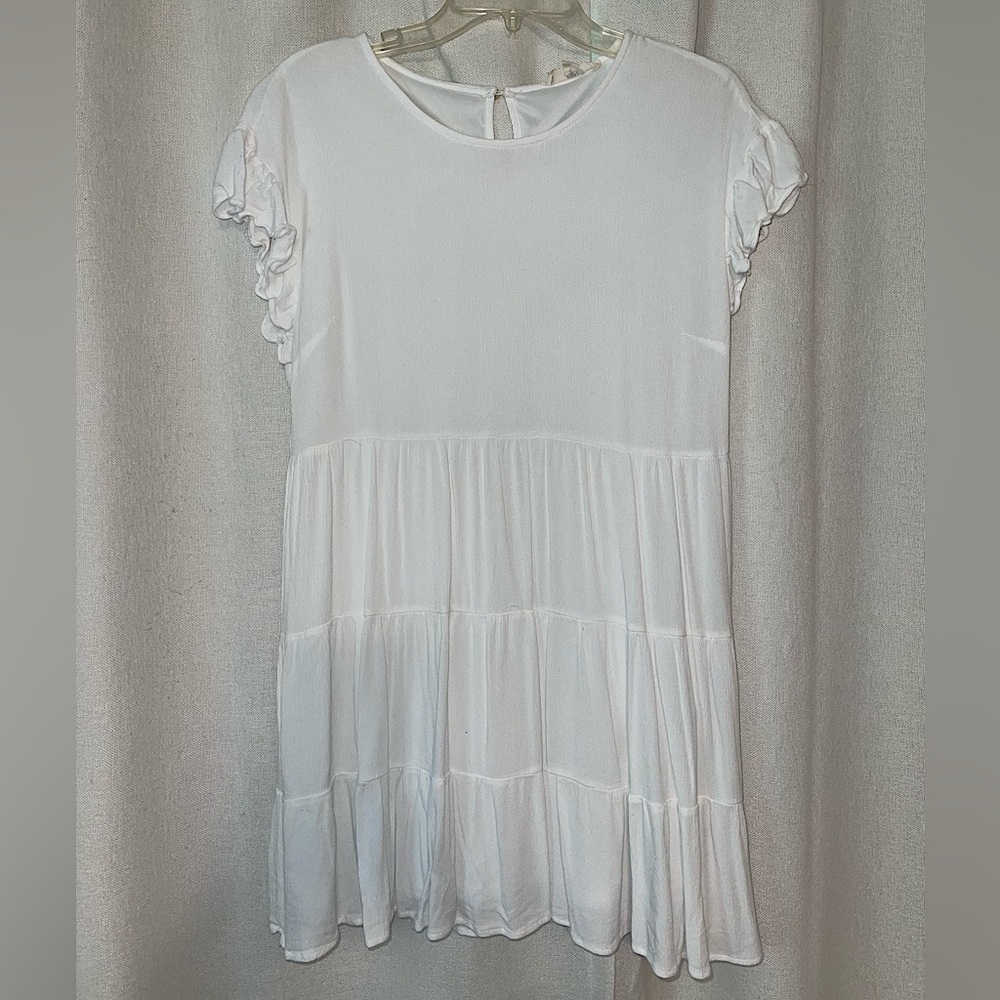 White Ruffle Dress